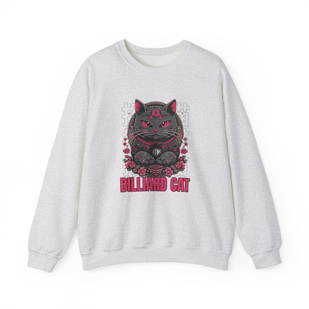 Billiard 8 Ball Cat - Unisex Crewneck Sweatshirt - BFLY BILLIARDS
