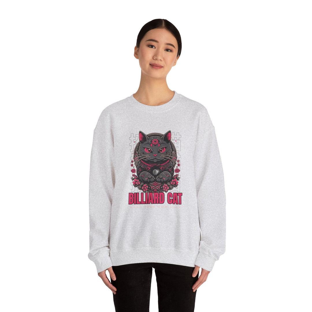Billiard 8 Ball Cat - Unisex Crewneck Sweatshirt - BFLY BILLIARDS