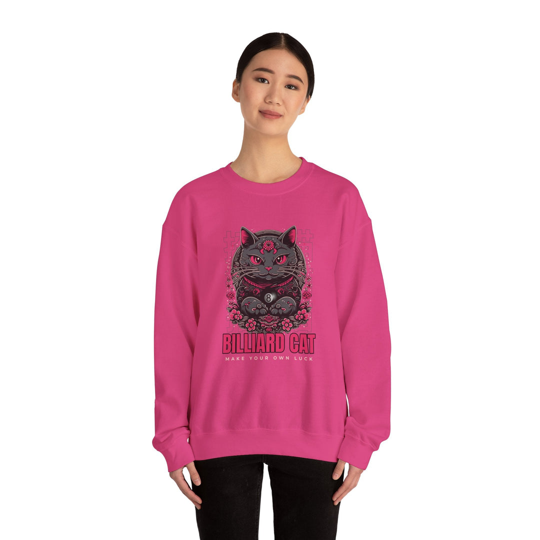 Billiard 8 Ball Cat - Unisex Crewneck Sweatshirt - BFLY BILLIARDS