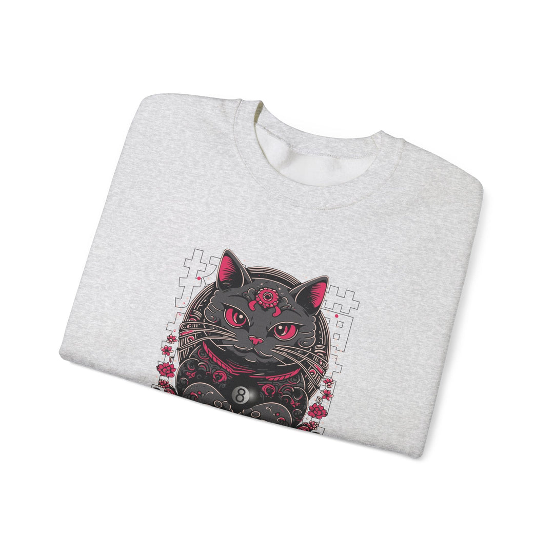 Billiard 8 Ball Cat - Unisex Crewneck Sweatshirt - BFLY BILLIARDS
