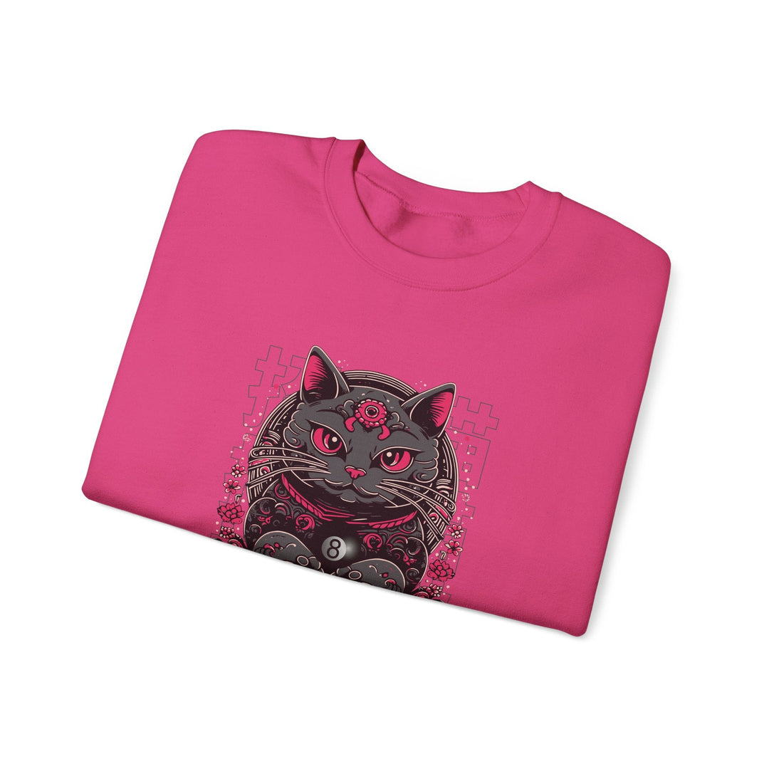 Billiard 8 Ball Cat - Unisex Crewneck Sweatshirt - BFLY BILLIARDS