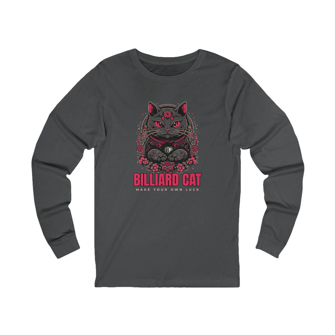 Billiard 8 Ball Cat - Unisex Long Sleeve Tee - BFLY BILLIARDS