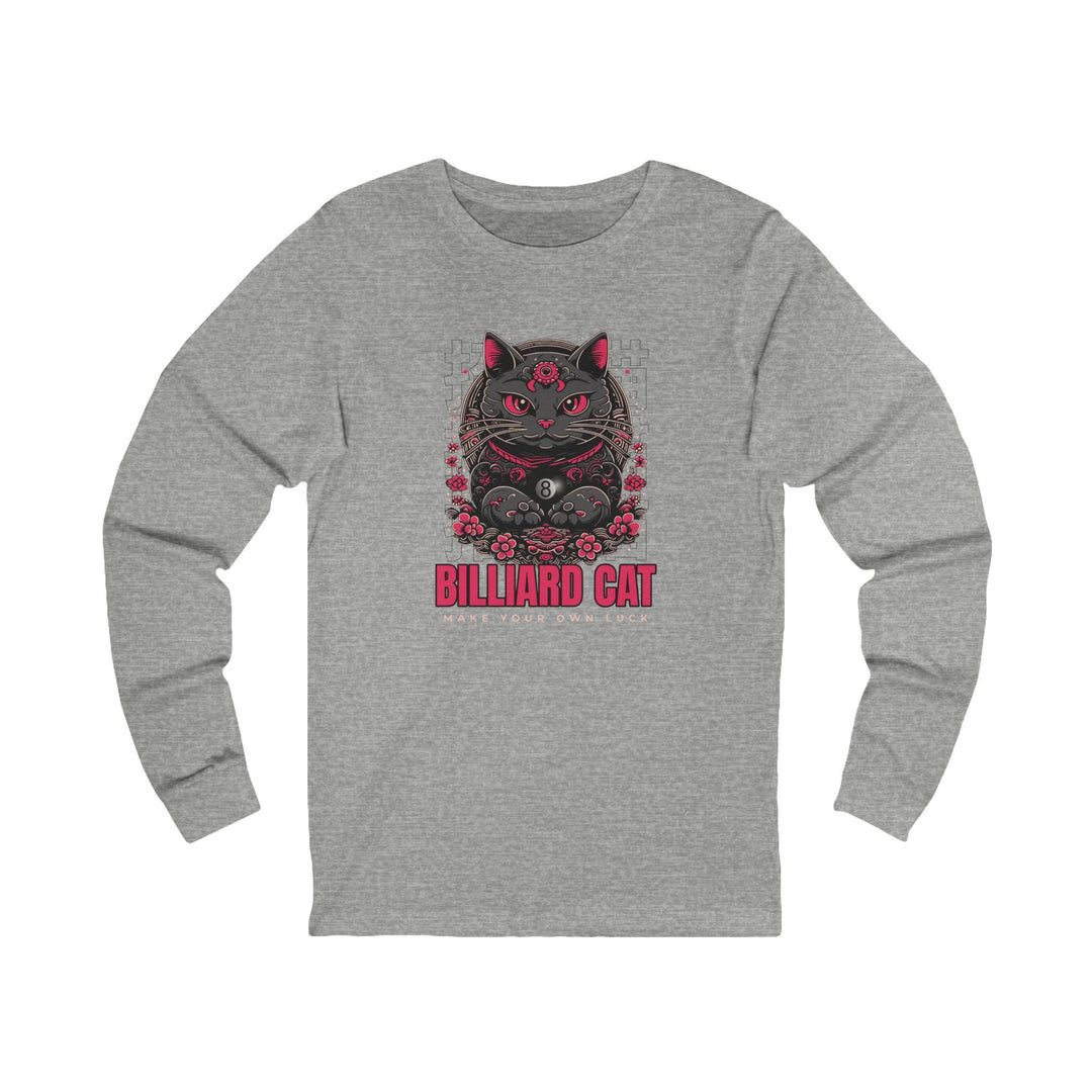 Billiard 8 Ball Cat - Unisex Long Sleeve Tee - BFLY BILLIARDS