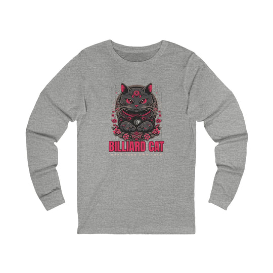 Billiard 8 Ball Cat - Unisex Long Sleeve Tee - BFLY BILLIARDS