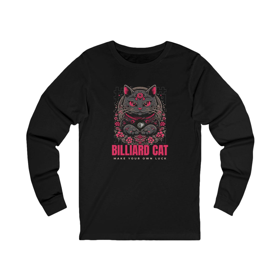 Billiard 8 Ball Cat - Unisex Long Sleeve Tee - BFLY BILLIARDS