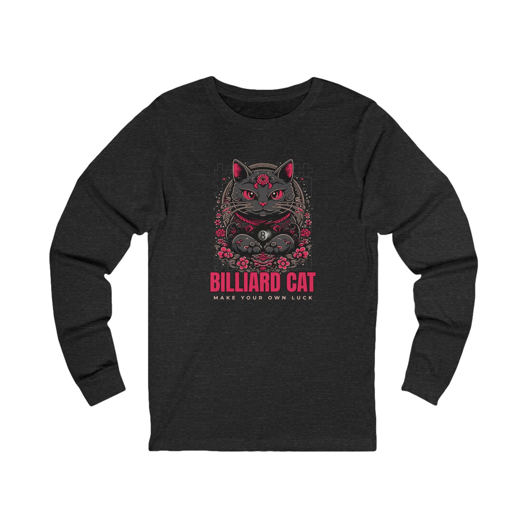 Billiard 8 Ball Cat - Unisex Long Sleeve Tee - BFLY BILLIARDS