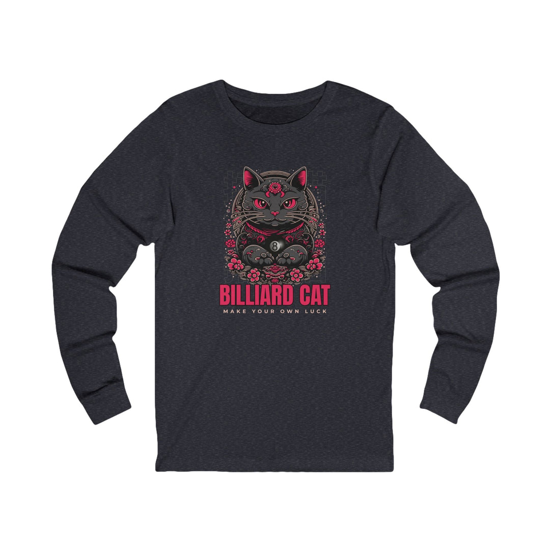 Billiard 8 Ball Cat - Unisex Long Sleeve Tee - BFLY BILLIARDS