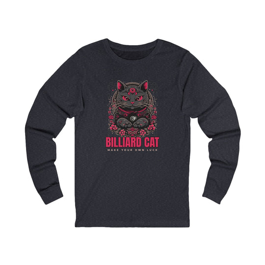Billiard 8 Ball Cat - Unisex Long Sleeve Tee - BFLY BILLIARDS