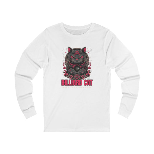 Billiard 8 Ball Cat - Unisex Long Sleeve Tee - BFLY BILLIARDS