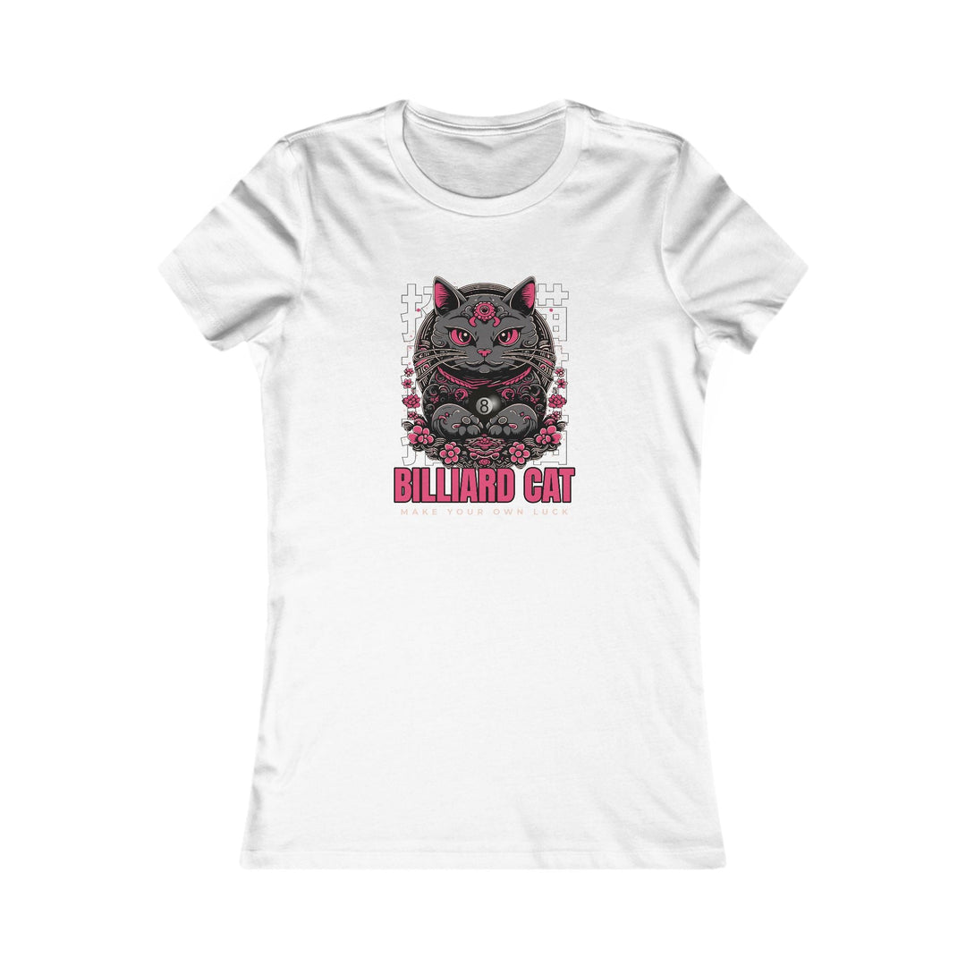 Billiard 8 Ball Cat - Women's Fitted Tee - BFLY BILLIARDS