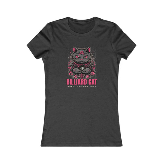 Billiard 8 Ball Cat - Women's Fitted Tee - BFLY BILLIARDS