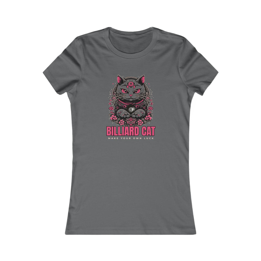 Billiard 8 Ball Cat - Women's Fitted Tee - BFLY BILLIARDS