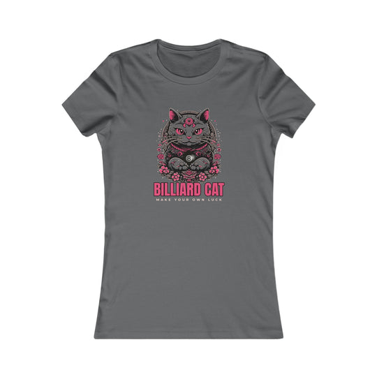 Billiard 8 Ball Cat - Women's Fitted Tee - BFLY BILLIARDS