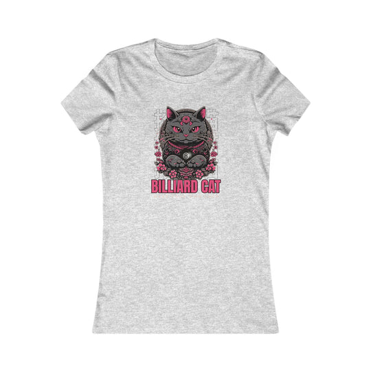 Billiard 8 Ball Cat - Women's Fitted Tee - BFLY BILLIARDS