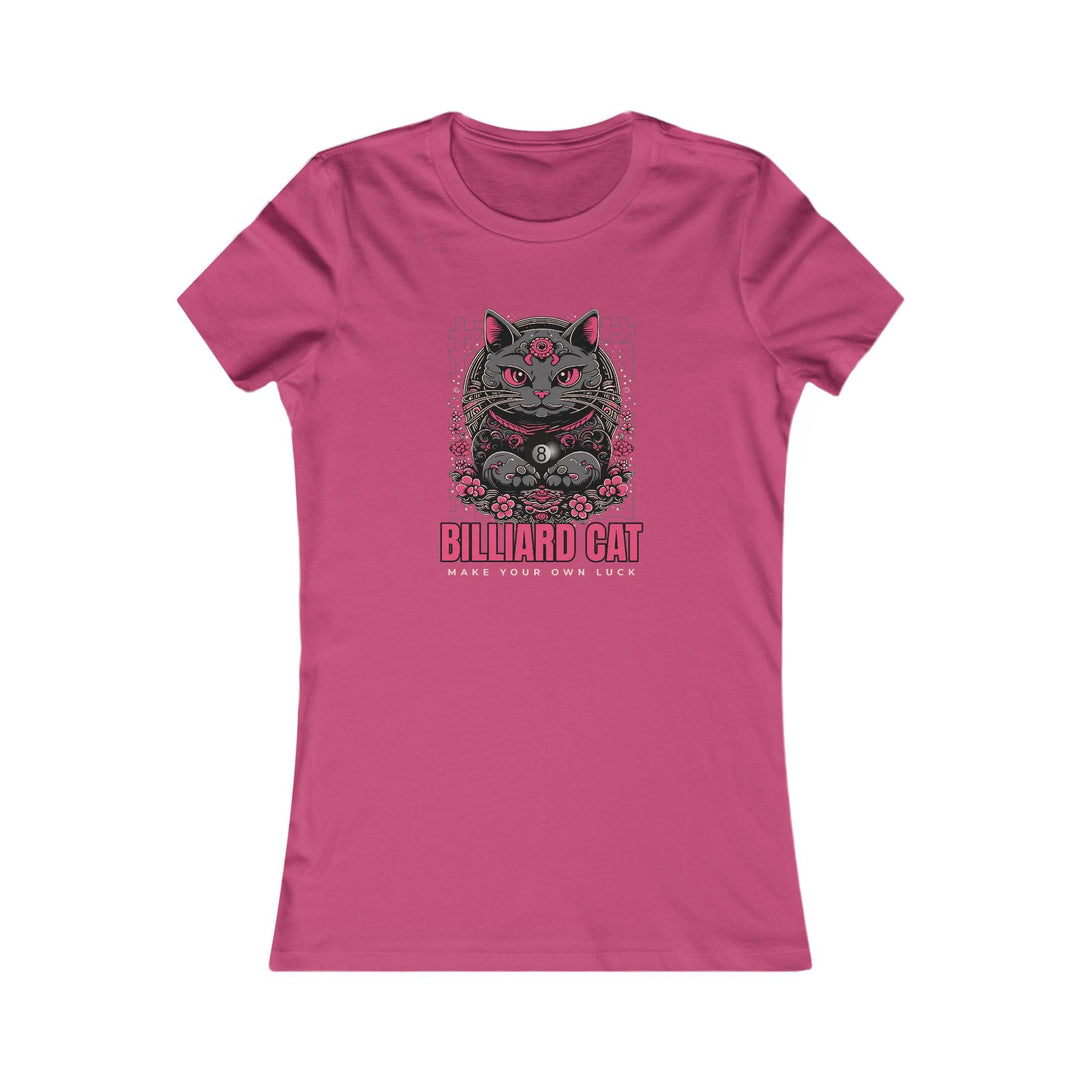 Billiard 8 Ball Cat - Women's Fitted Tee - BFLY BILLIARDS