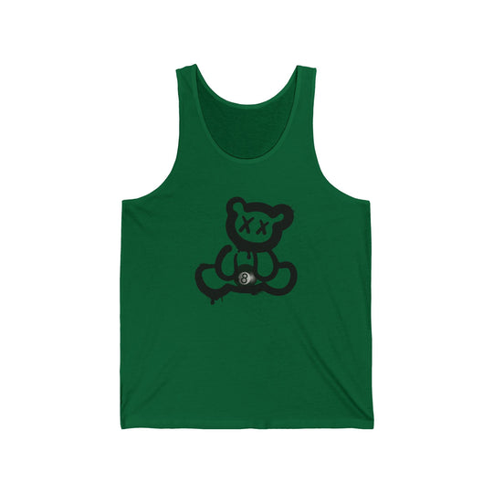 Billiard Bear Black Logo - 8 Ball - Unisex Tank Top - BFLY BILLIARDS