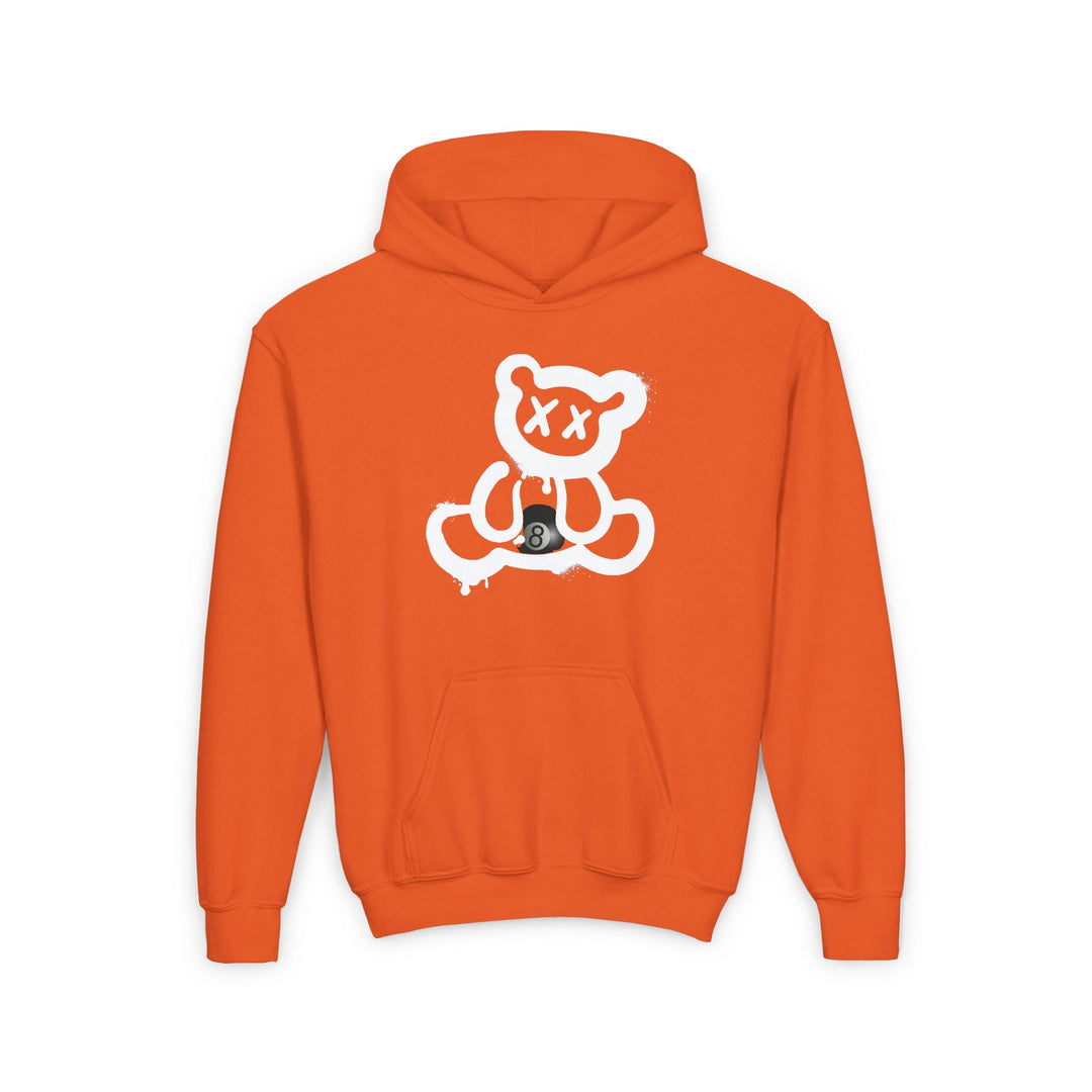 Billiard Bear Black Logo - 8 Ball - Unisex Youth Pullover Hoodie - BFLY BILLIARDS