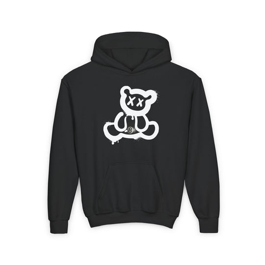 Billiard Bear Black Logo - 8 Ball - Unisex Youth Pullover Hoodie - BFLY BILLIARDS
