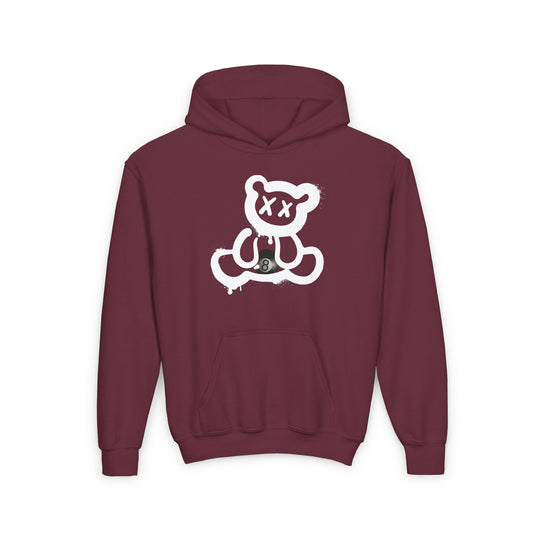 Billiard Bear Black Logo - 8 Ball - Unisex Youth Pullover Hoodie - BFLY BILLIARDS