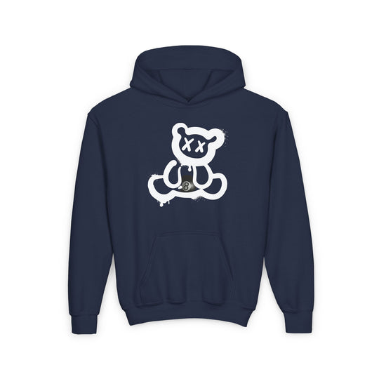 Billiard Bear Black Logo - 8 Ball - Unisex Youth Pullover Hoodie - BFLY BILLIARDS