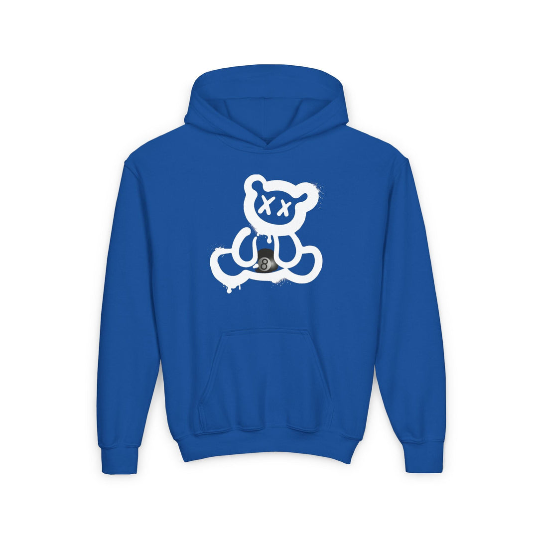 Billiard Bear Black Logo - 8 Ball - Unisex Youth Pullover Hoodie - BFLY BILLIARDS