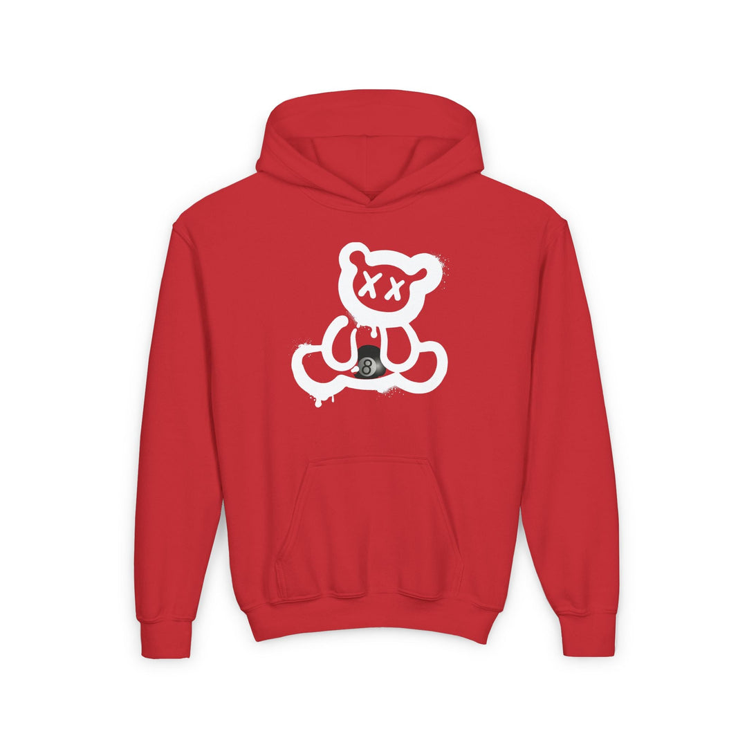 Billiard Bear Black Logo - 8 Ball - Unisex Youth Pullover Hoodie - BFLY BILLIARDS
