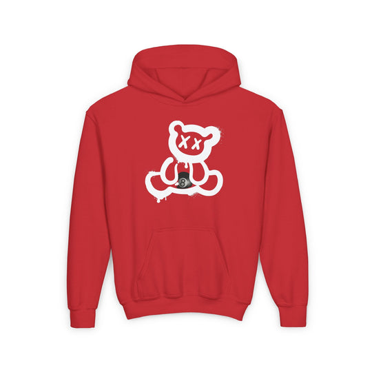 Billiard Bear Black Logo - 8 Ball - Unisex Youth Pullover Hoodie - BFLY BILLIARDS