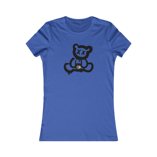 Billiard Bear Black Logo - 8 Ball - Women's Fitted Tee - BFLY BILLIARDS