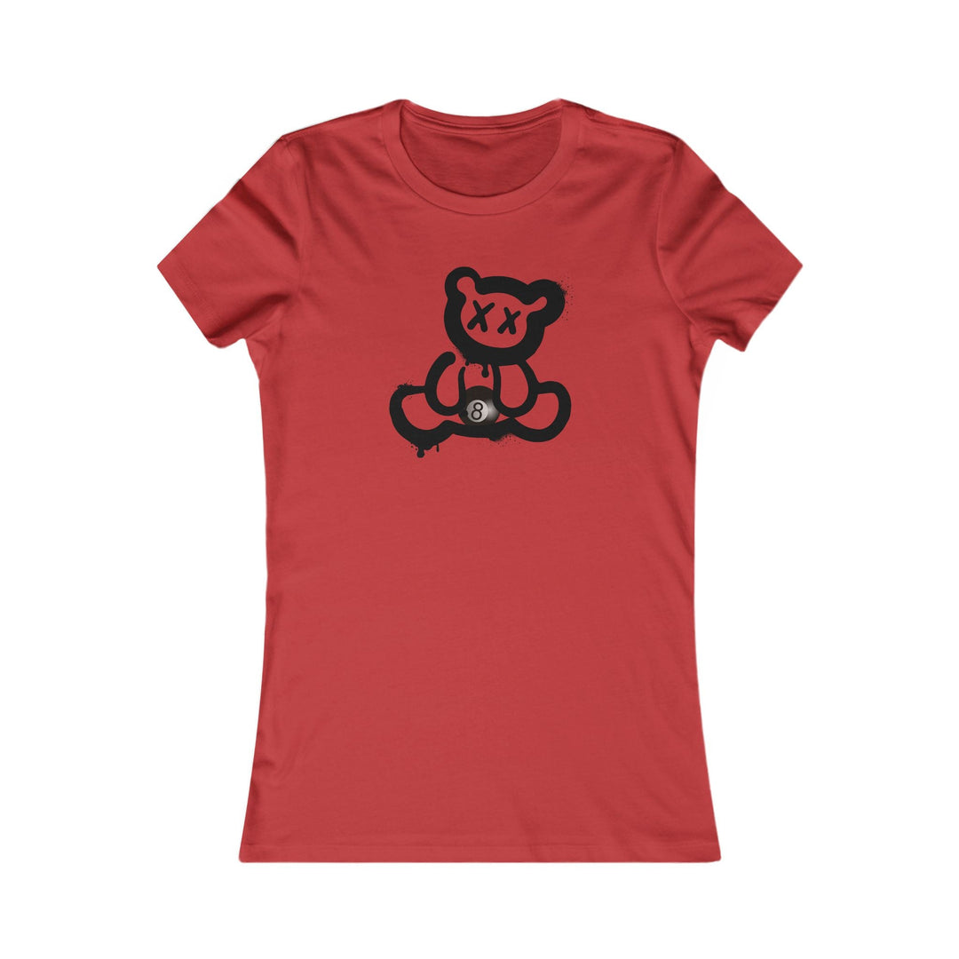 Billiard Bear Black Logo - 8 Ball - Women's Fitted Tee - BFLY BILLIARDS