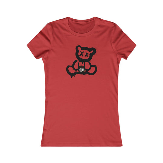 Billiard Bear Black Logo - 8 Ball - Women's Fitted Tee - BFLY BILLIARDS