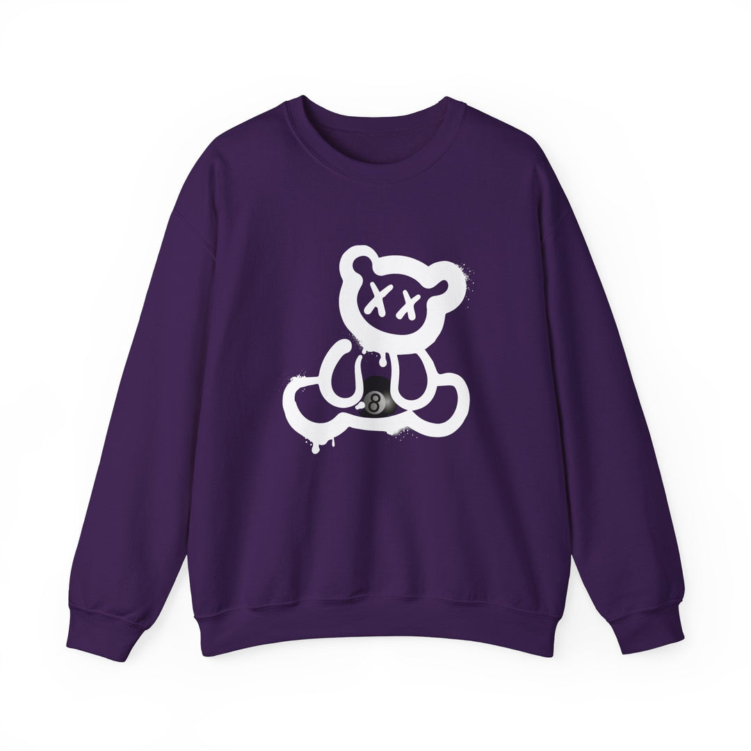 Billiard Bear White Logo - 8 Ball - Unisex Crewneck Sweatshirt - BFLY BILLIARDS