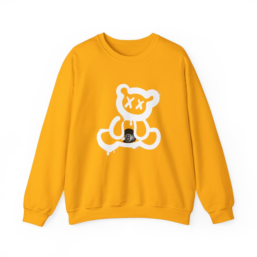 Billiard Bear White Logo - 8 Ball - Unisex Crewneck Sweatshirt - BFLY BILLIARDS