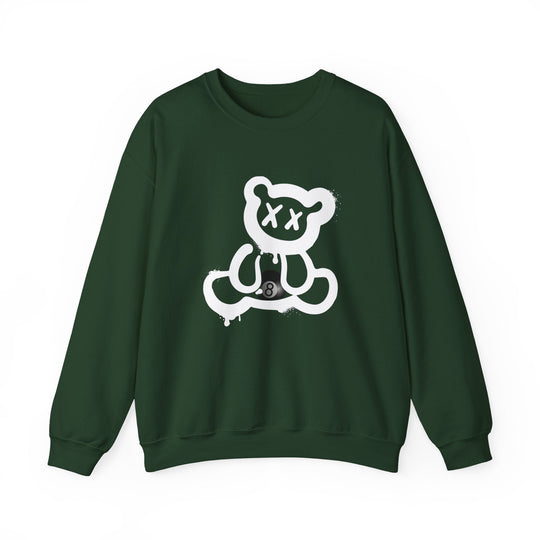 Billiard Bear White Logo - 8 Ball - Unisex Crewneck Sweatshirt - BFLY BILLIARDS