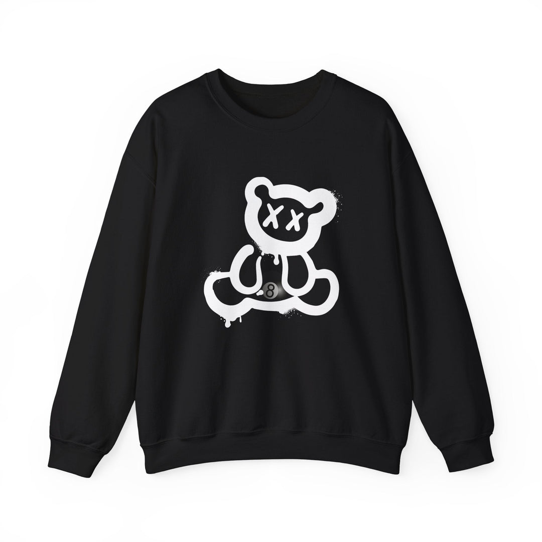 Billiard Bear White Logo - 8 Ball - Unisex Crewneck Sweatshirt - BFLY BILLIARDS