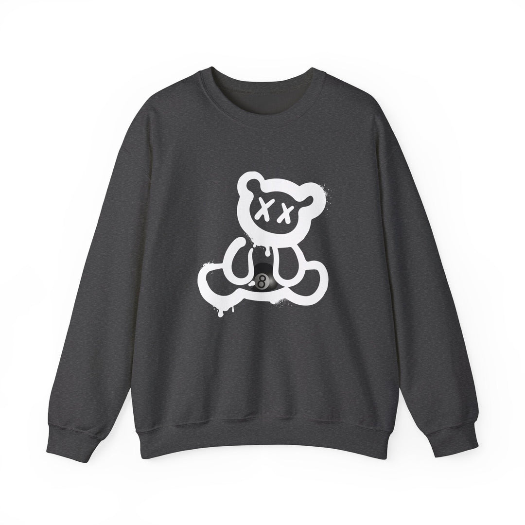 Billiard Bear White Logo - 8 Ball - Unisex Crewneck Sweatshirt - BFLY BILLIARDS