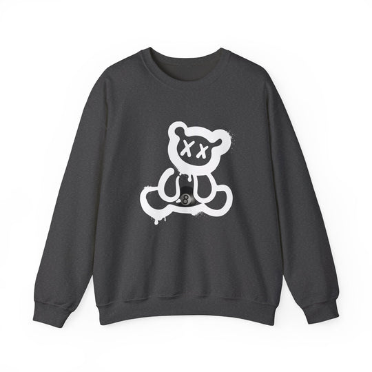 Billiard Bear White Logo - 8 Ball - Unisex Crewneck Sweatshirt - BFLY BILLIARDS