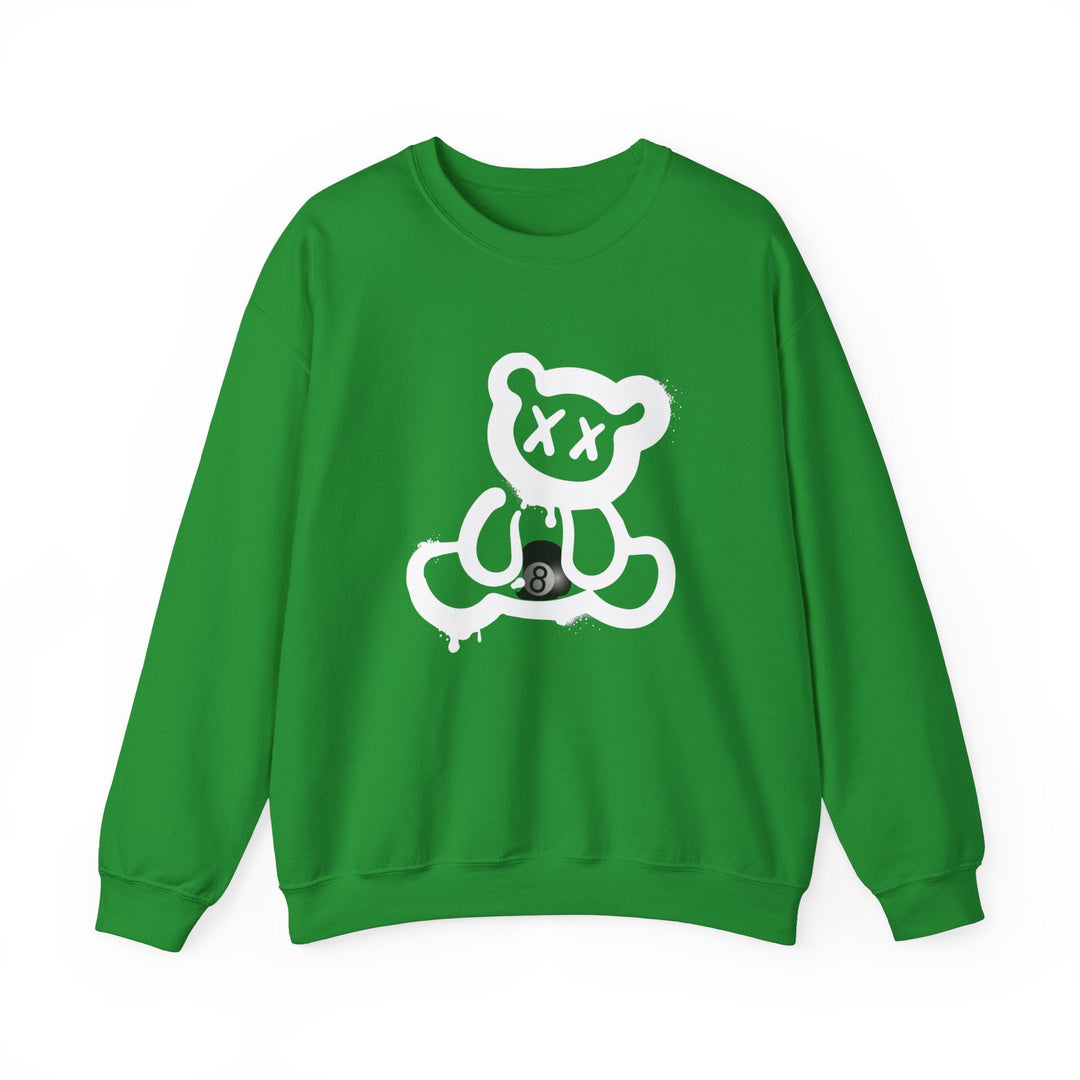 Billiard Bear White Logo - 8 Ball - Unisex Crewneck Sweatshirt - BFLY BILLIARDS