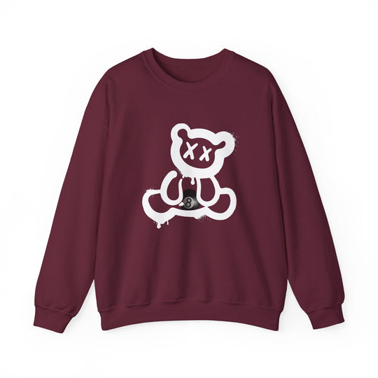 Billiard Bear White Logo - 8 Ball - Unisex Crewneck Sweatshirt - BFLY BILLIARDS