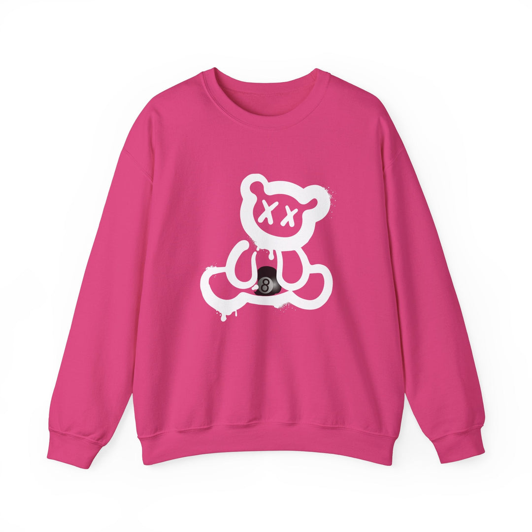 Billiard Bear White Logo - 8 Ball - Unisex Crewneck Sweatshirt - BFLY BILLIARDS