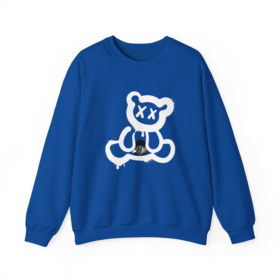 Billiard Bear White Logo - 8 Ball - Unisex Crewneck Sweatshirt - BFLY BILLIARDS
