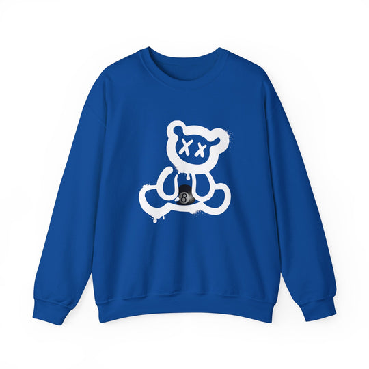 Billiard Bear White Logo - 8 Ball - Unisex Crewneck Sweatshirt - BFLY BILLIARDS