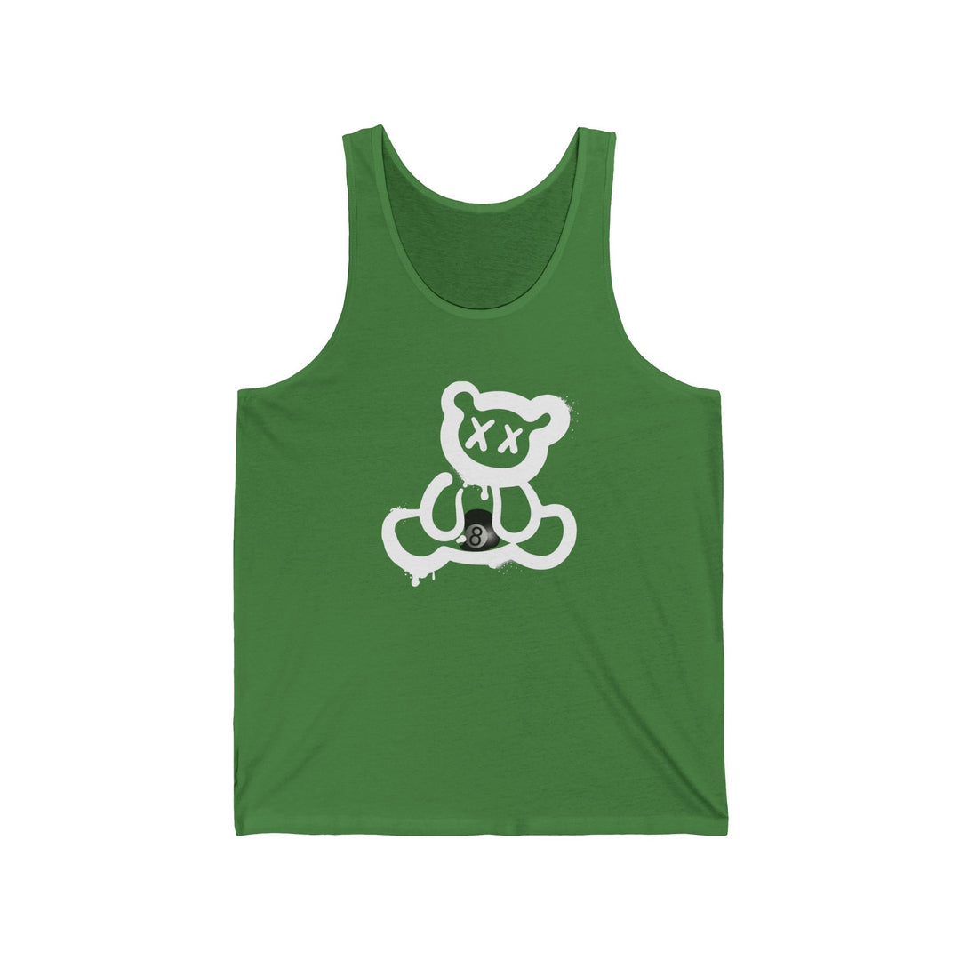 Billiard Bear White Logo - 8 Ball - Unisex Tank Top - BFLY BILLIARDS