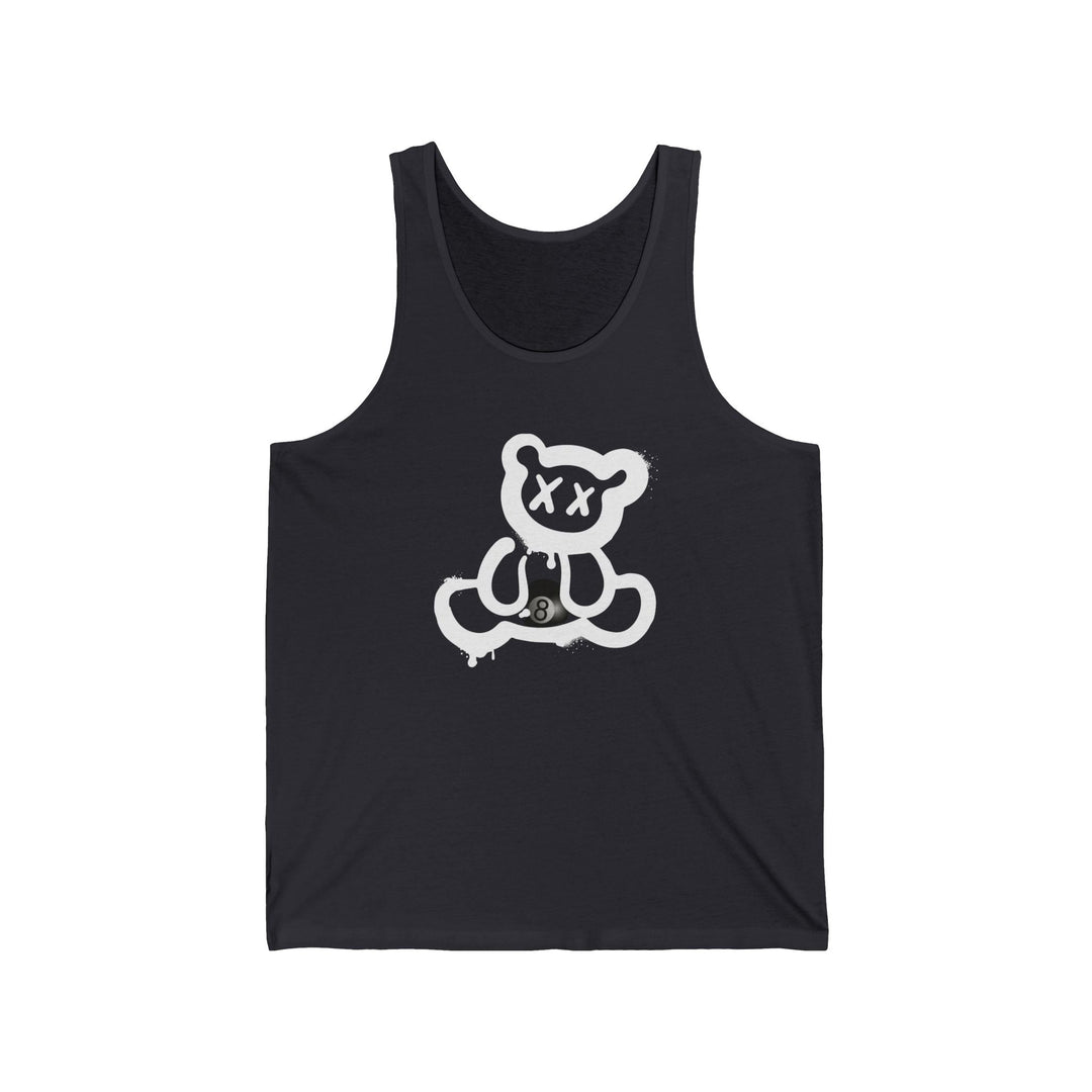 Billiard Bear White Logo - 8 Ball - Unisex Tank Top - BFLY BILLIARDS