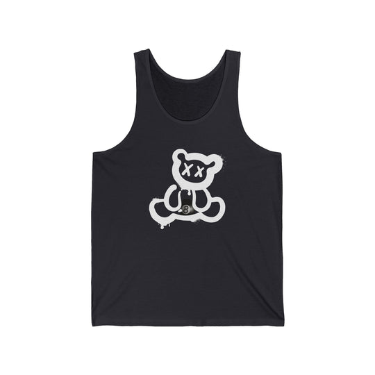 Billiard Bear White Logo - 8 Ball - Unisex Tank Top - BFLY BILLIARDS