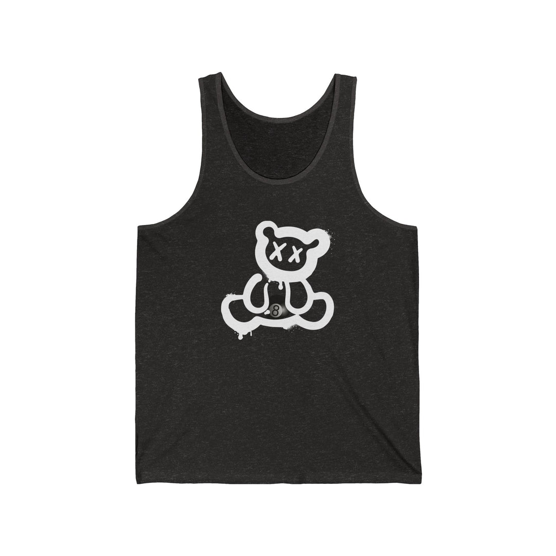 Billiard Bear White Logo - 8 Ball - Unisex Tank Top - BFLY BILLIARDS