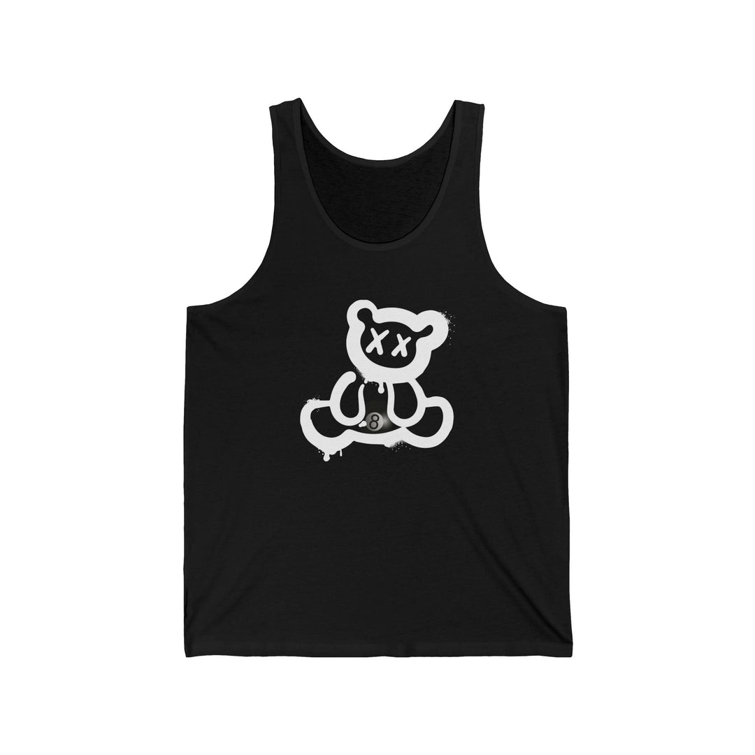 Billiard Bear White Logo - 8 Ball - Unisex Tank Top - BFLY BILLIARDS