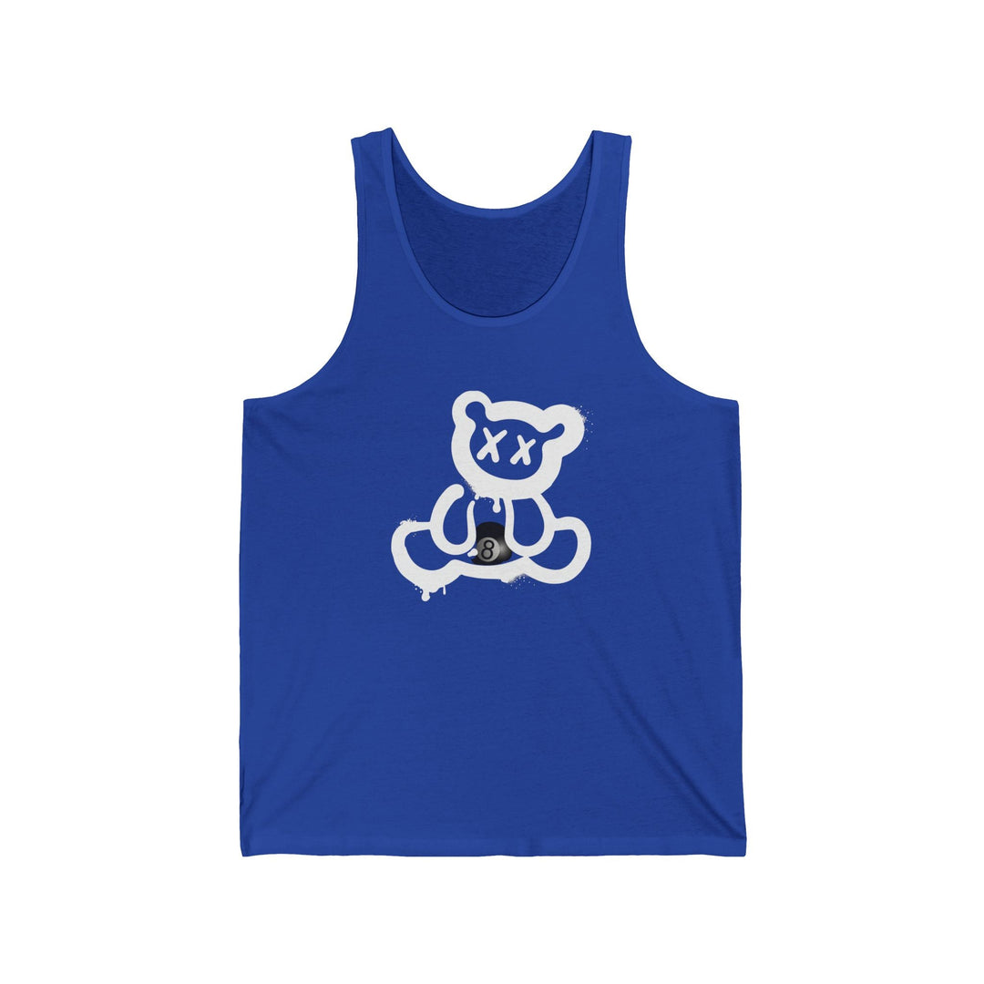 Billiard Bear White Logo - 8 Ball - Unisex Tank Top - BFLY BILLIARDS