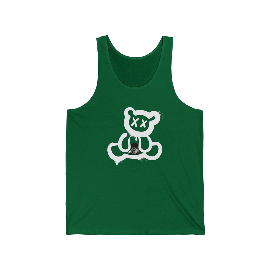 Billiard Bear White Logo - 8 Ball - Unisex Tank Top - BFLY BILLIARDS