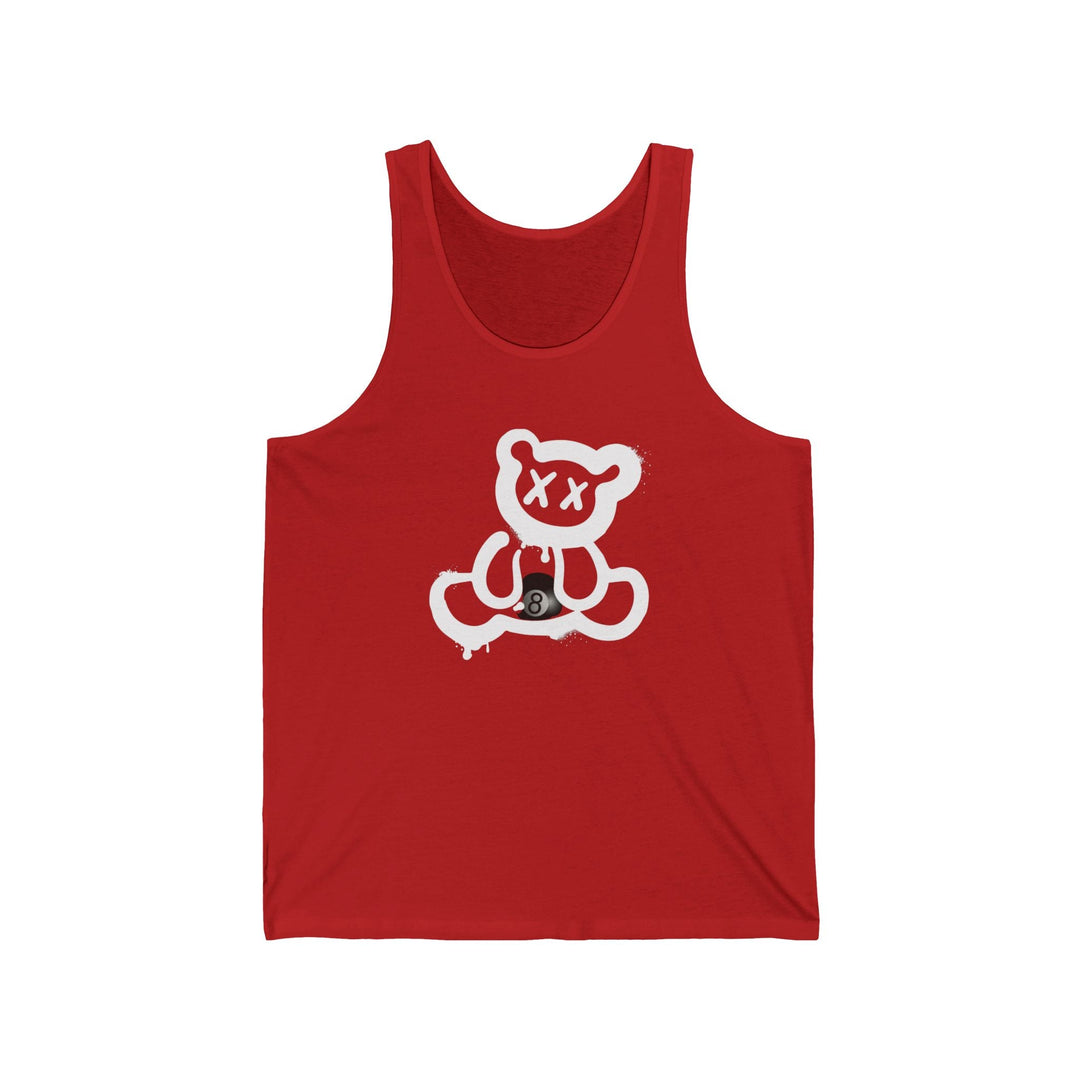 Billiard Bear White Logo - 8 Ball - Unisex Tank Top - BFLY BILLIARDS