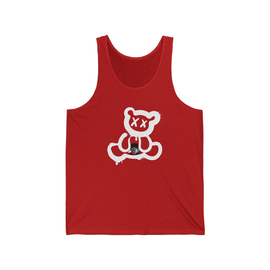 Billiard Bear White Logo - 8 Ball - Unisex Tank Top - BFLY BILLIARDS